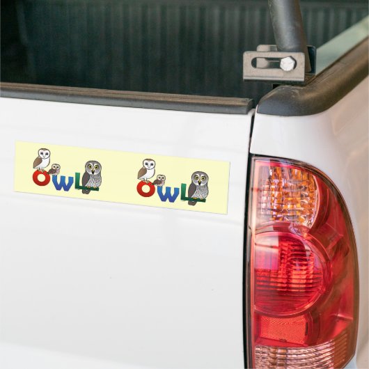 Colorful Owl Bumpersticker (Op Truck)