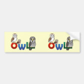Colorful Owl Bumpersticker (Voorkant)
