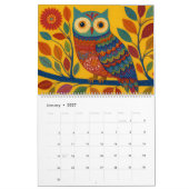 Colorful Owl Calendar 2026 Kalender (Jan 2027)