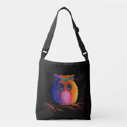 Colorful Owl Crossbody Tas (Voorkant)