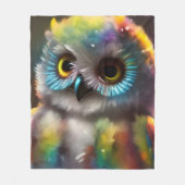 Colorful Owl Fleece Deken (Voorkant)