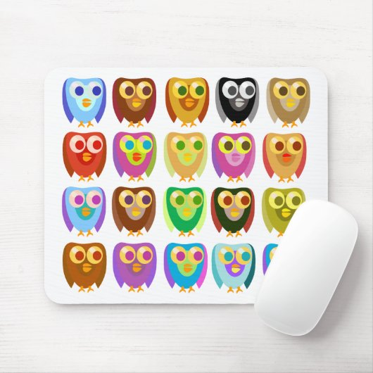 Colorful Owl Fun Muismat (Met muis)