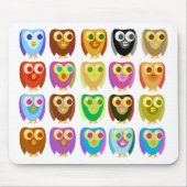 Colorful Owl Fun Muismat (Voorkant)