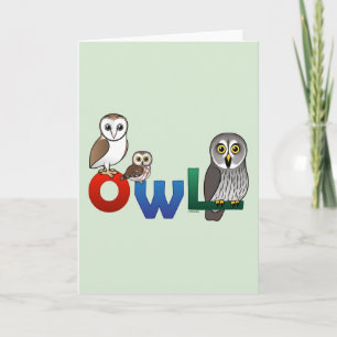 Colorful Owl Kaart