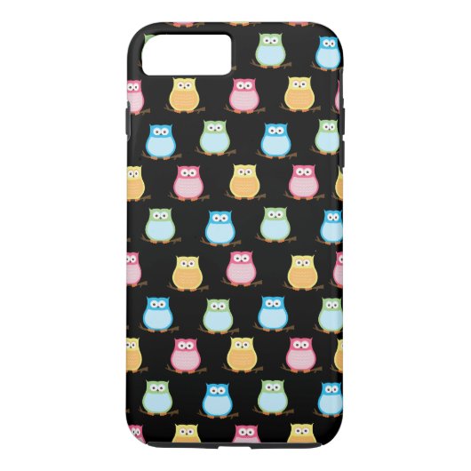 Colorful Owl Pattern Owl Lovers Cell Phone Case (Achterkant)