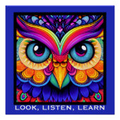 Colorful Owl Perfect Poster (Voorkant)