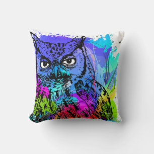 Colorful Owl Pillow Kussen