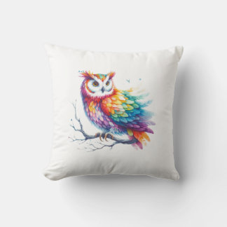 Colorful Owl Pillow Kussen