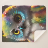 Colorful Owl Sherpa Blanket Deken (Voorkant (horizontaal))