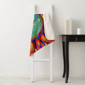 Colorful Owl Sherpa Blanket Deken (In situ)