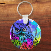 Colorful Owl Sleutelhanger (Voorkant)