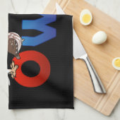 Colorful Owl Theedoek (Quarter Fold)