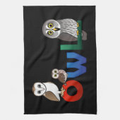 Colorful Owl Theedoek (Verticaal)