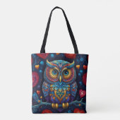 Colorful Owl Tote Bag (Achterkant)