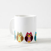 Colorful Owl Trio Koffiemok (Voorkant links)