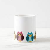 Colorful Owl Trio Koffiemok (Center)