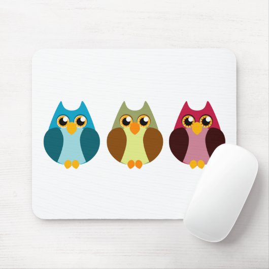 Colorful Owl Trio Muismat (Met muis)