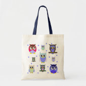 Colorful Owls Canvas tas (Voorkant)