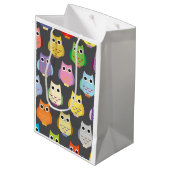 Colorful Owls Medium Cadeauzakje (Achterkant Gekanteld)