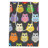 Colorful Owls Medium Cadeauzakje (Achterkant)