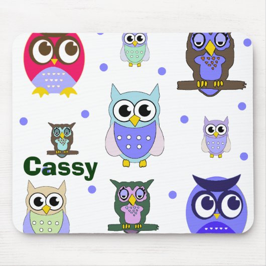 Colorful Owls Muismat (Voorkant)