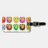 Colorful Owls Pattern Bagagelabel (Voorkant horizontaal)