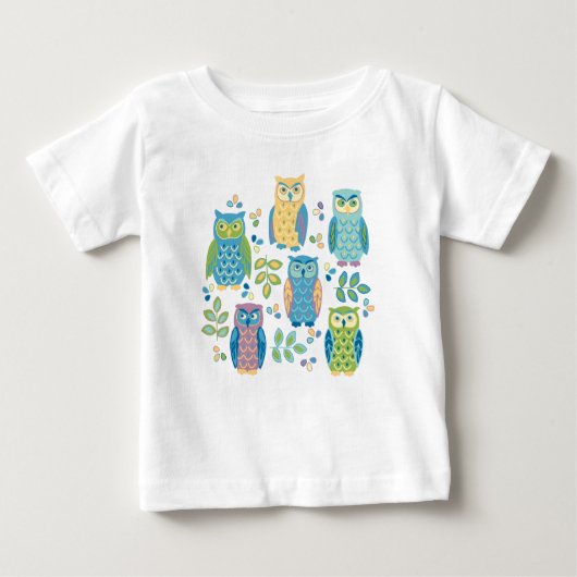 Colorful Owls Toddler T-Shirt (Voorkant)