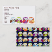 Colorful Owls Visitekaartjes (Voorkant / Achterkant)