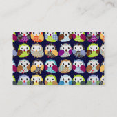 Colorful Owls Visitekaartjes (Achterkant)