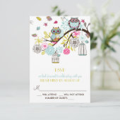 Colorful Ownership en Falling Leaves RSVP Card (Staand voorkant)