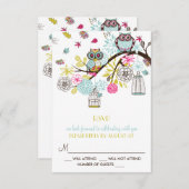Colorful Ownership en Falling Leaves RSVP Card (Voorkant / Achterkant)