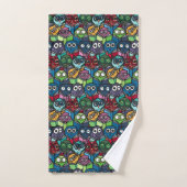 Colorful Ownership Reading Cute Seamless Pattern Bad Handdoek (Handdoek)