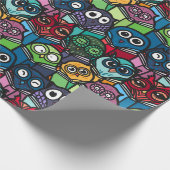 Colorful Ownership Reading Cute Seamless Pattern Cadeaupapier (Hoek)