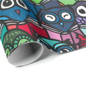 Colorful Ownership Reading Cute Seamless Pattern Cadeaupapier (Rol Hoek)