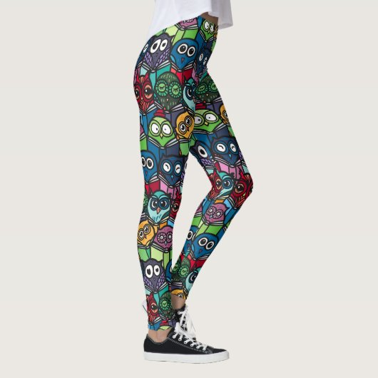 Colorful Ownership Reading Cute Seamless Pattern Leggings (Rechts)