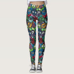 Colorful Ownership Reading Cute Seamless Pattern Leggings<br><div class="desc">Een modelontwerp voor het lezen van boeken</div>