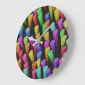 Colorful Paars Aqua Yellow Colour Chalk Crayons Grote Klok (Hoek)