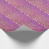 Colorful Paars Glam Faux Glitter Cadeaupapier (Hoek)