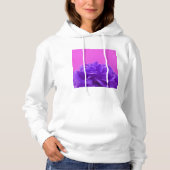 Colorful Paars Raspberry Floral Hoodie (Voorkant)