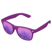 Colorful Paars Raspberry Floral Retro Zonnebril (Gekanteld)