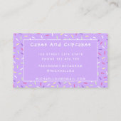 Colorful Paars Sprinkles Bakery Visitekaartje (Achterkant)