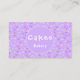 Colorful Paars Sprinkles Bakery Visitekaartje