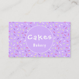 Colorful Paars Sprinkles Bakery Visitekaartje