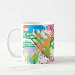 Colorful Paint Blotches en Splats Koffiemok