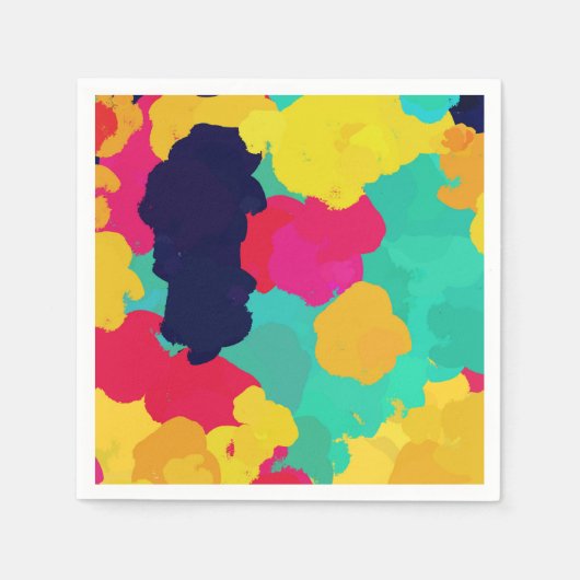 Colorful Paint Fiesta Arts Crafts Birthday Party Servet (Voorkant)