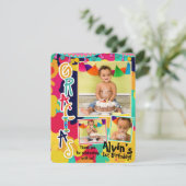 Colorful Paint Fiesta Gracias Dank je wel Kaart (Staand voorkant)