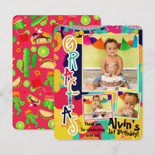 Colorful Paint Fiesta Gracias Dank je wel Kaart