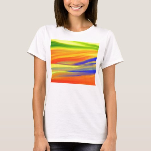 COLORFUL PAINT RAINBOW ART T-SHIRT (Voorkant)