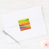 COLORFUL PAINT RAINBOW ART VIERKANTE STICKER (Envelop)