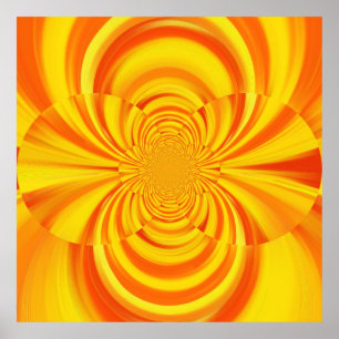 COLORFUL PAINT RAINBOW SWIRL POSTER